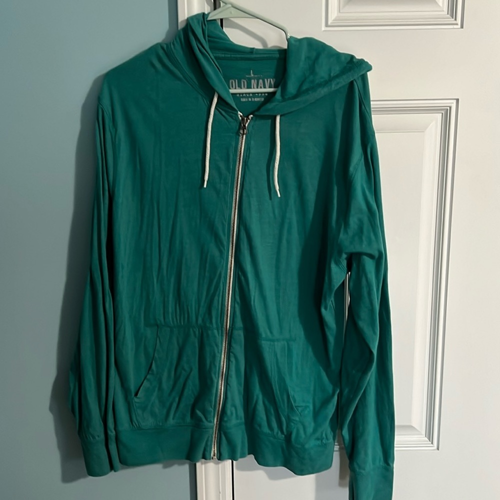 Men’s Old Navy Green Lightweight Zip Up Hoodie